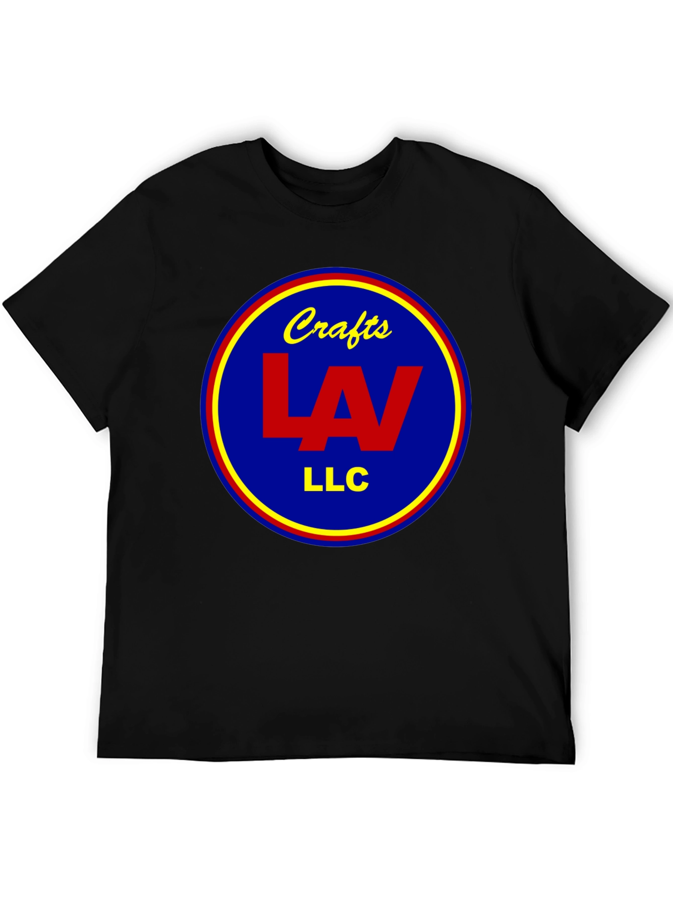 Crafts LAV LLC Round Logo Black T-Shirt