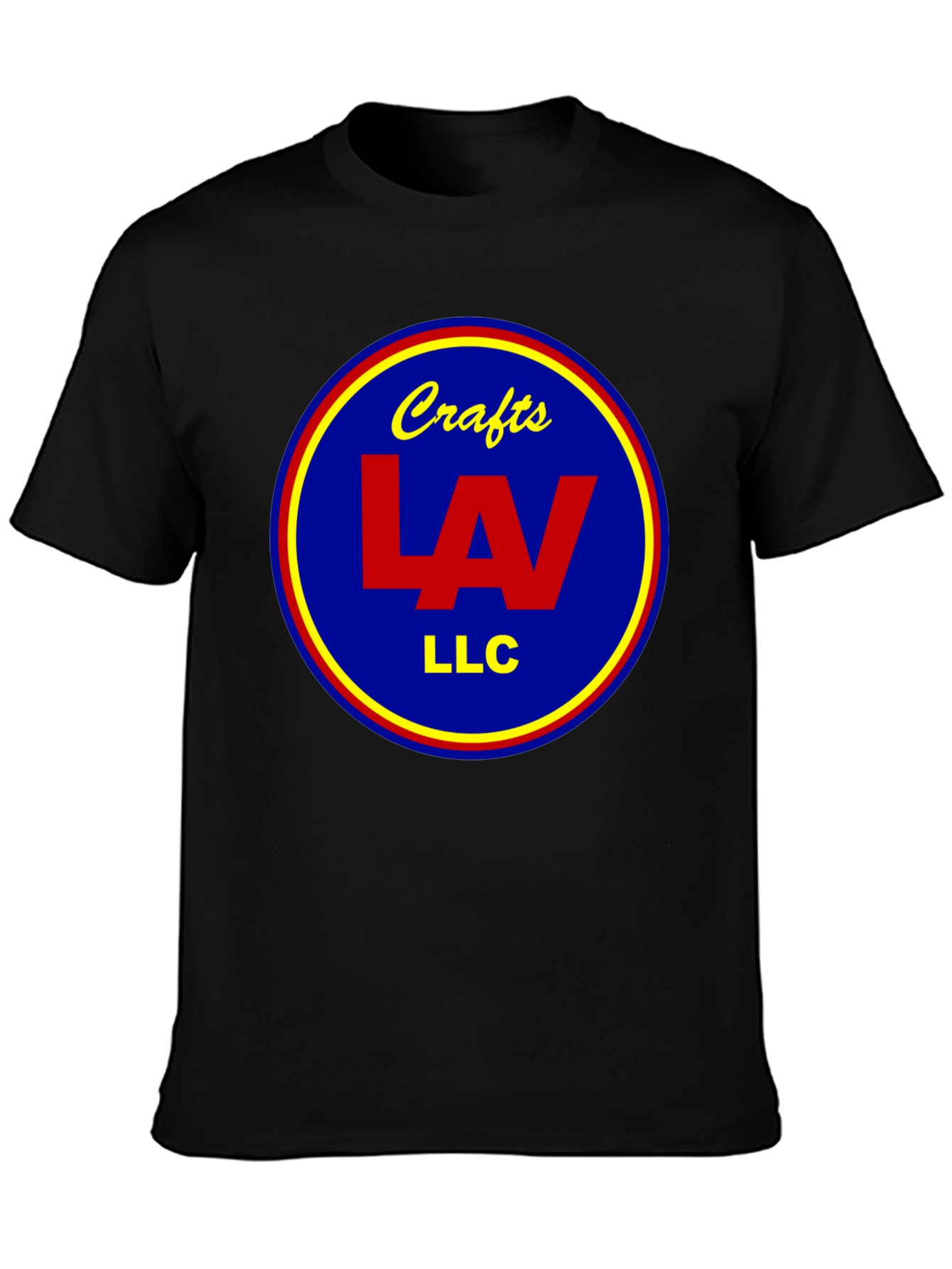 Crafts LAV LLC Round Logo Black T-Shirt