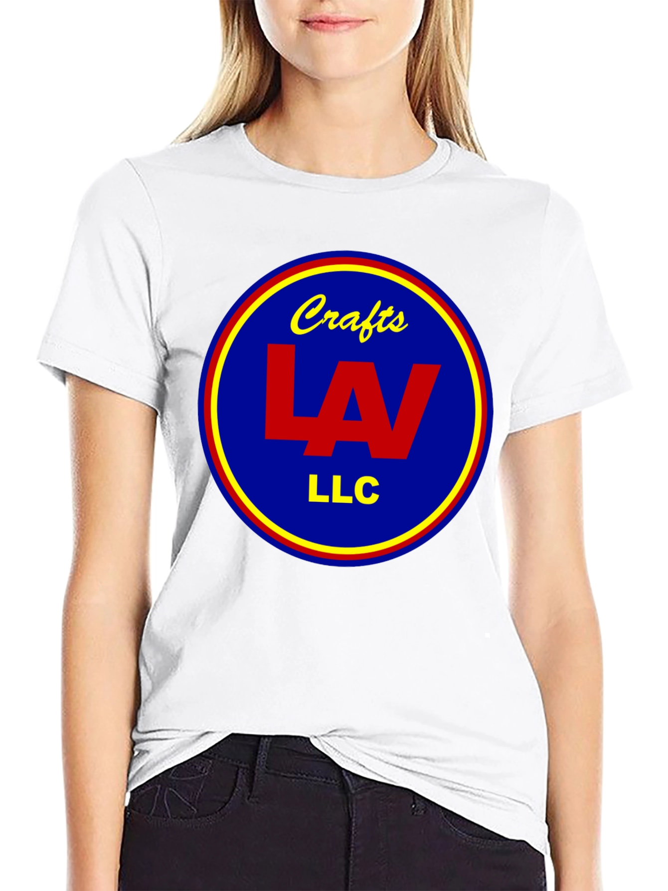 Crafts LAV LLC Round Logo Black T-Shirt