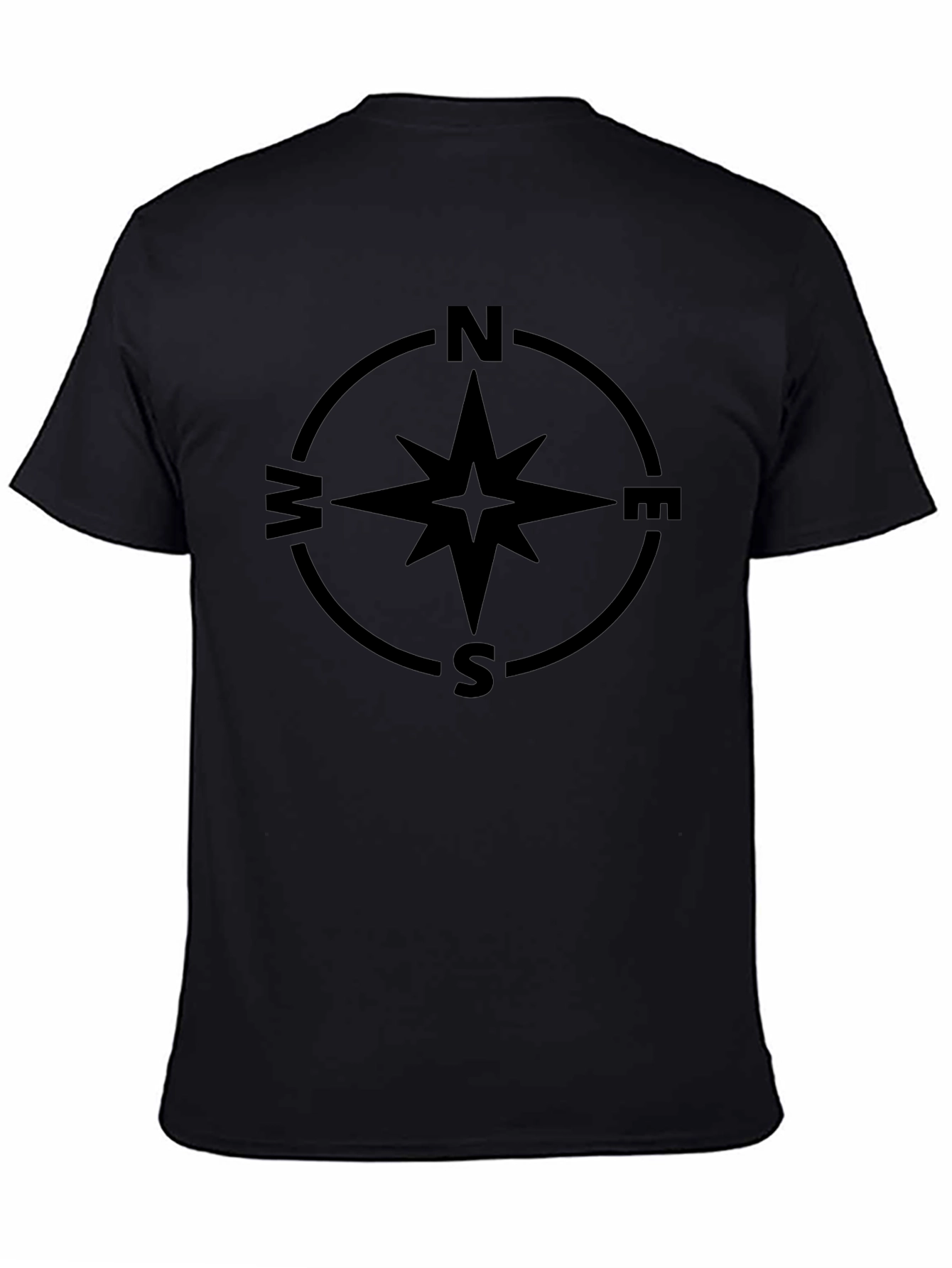 Compass Rose Graphic Tee - Mens Black Shirt