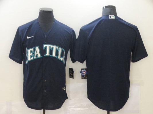 Men's Seattle Mariners Navy Alternate Replica Blank Jerseys