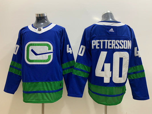Men's Vancouver Canucks Elias Pettersson #40 Royal Breakaway Player Jerseys