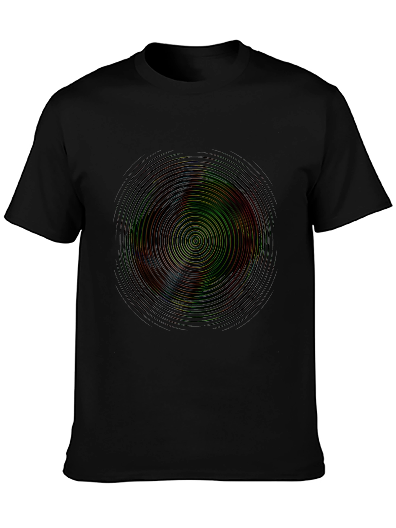 Vibrant Circle Graphic Tee - Mens Black T-Shirt
