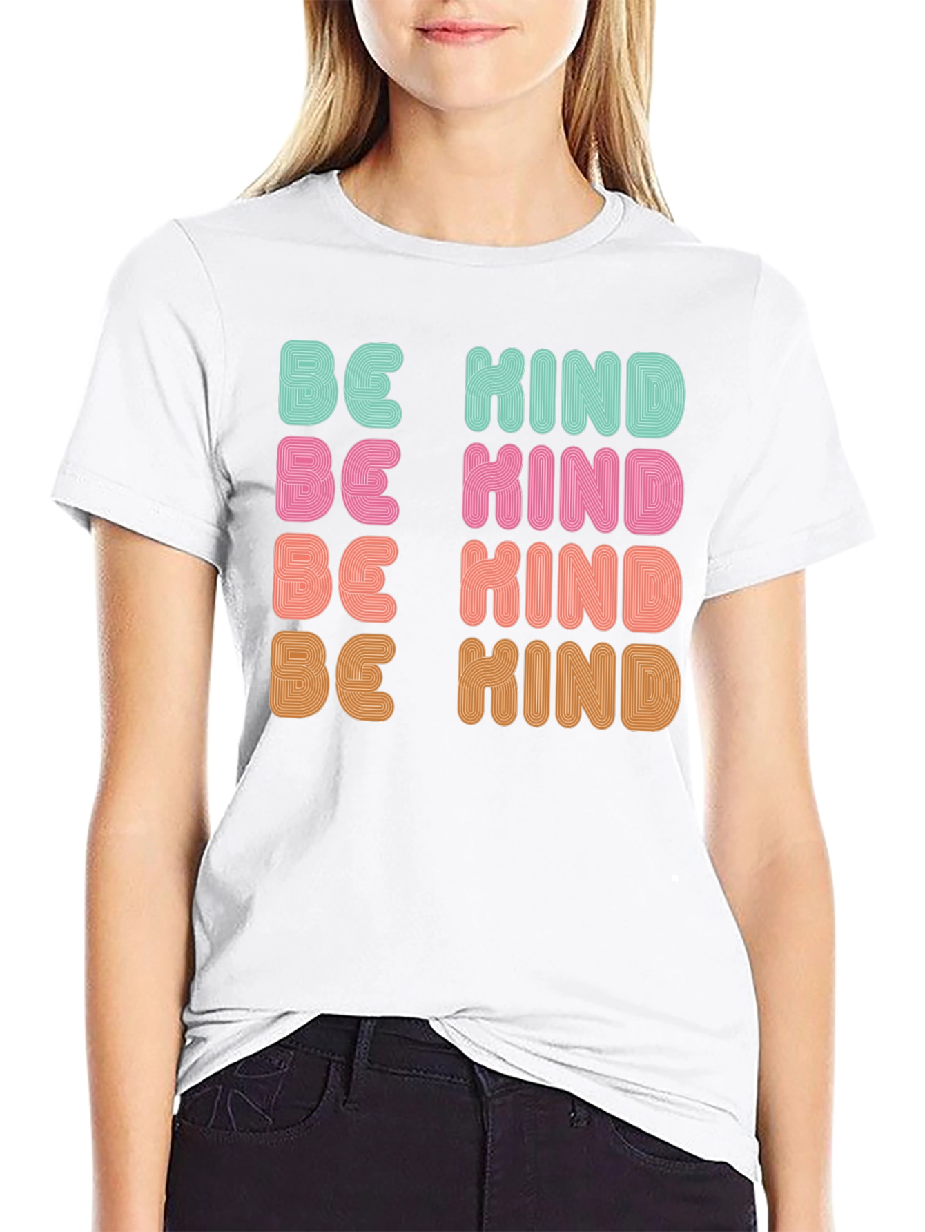 Be Kind Retro Graphic Tee - Positive Message T-Shirt