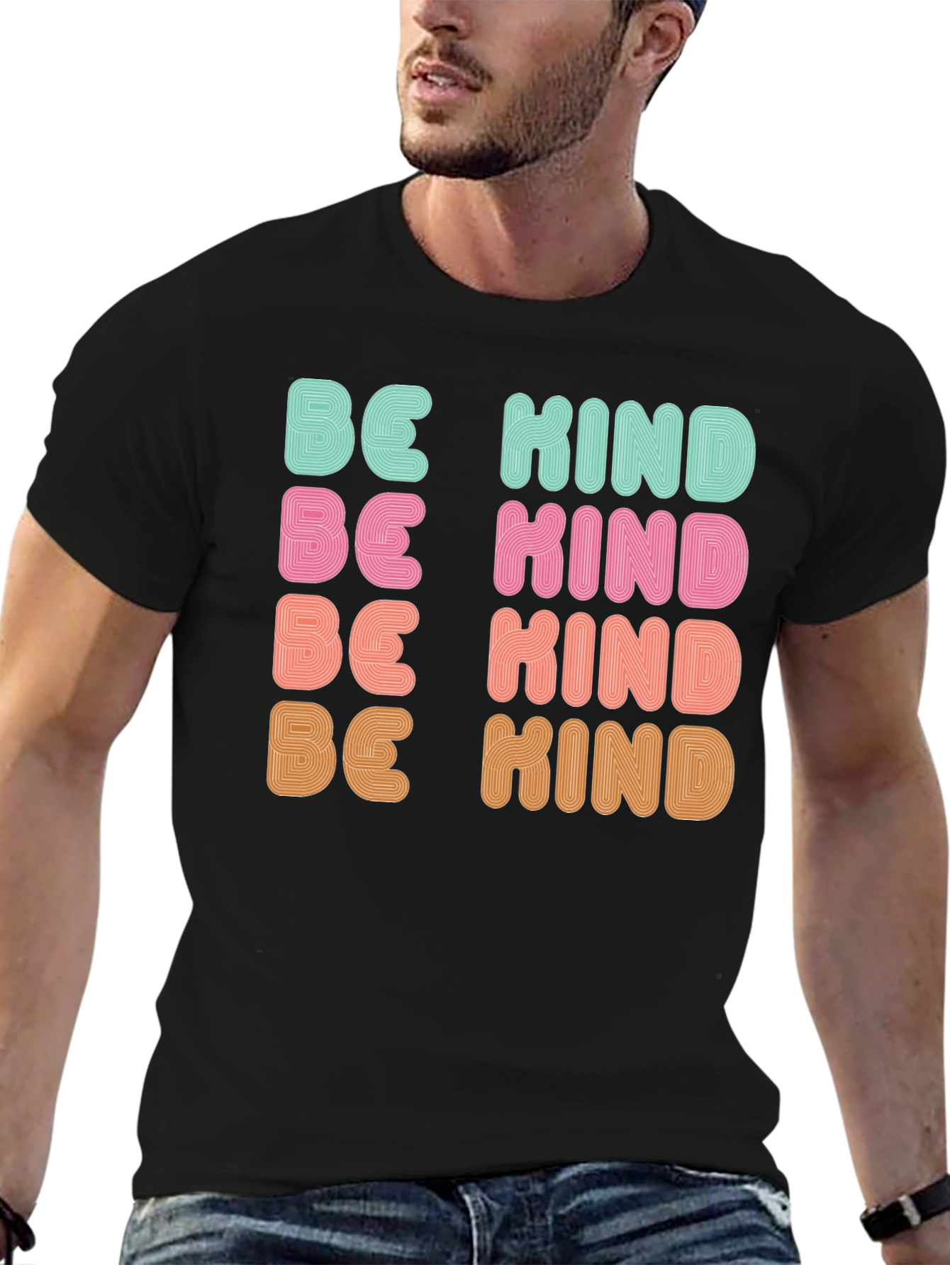 Be Kind Retro Graphic Tee - Positive Message T-Shirt