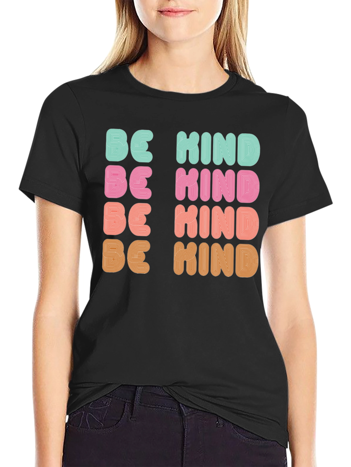 Be Kind Retro Graphic Tee - Positive Message T-Shirt