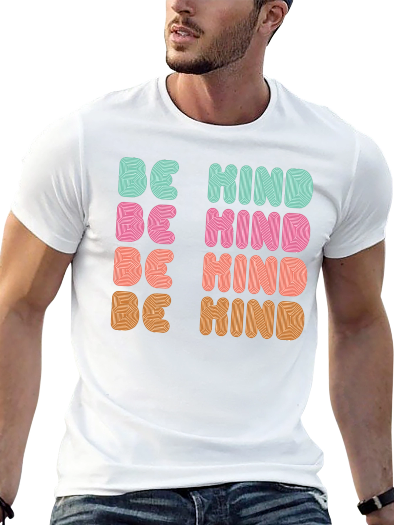 Be Kind Retro Graphic Tee - Positive Message T-Shirt
