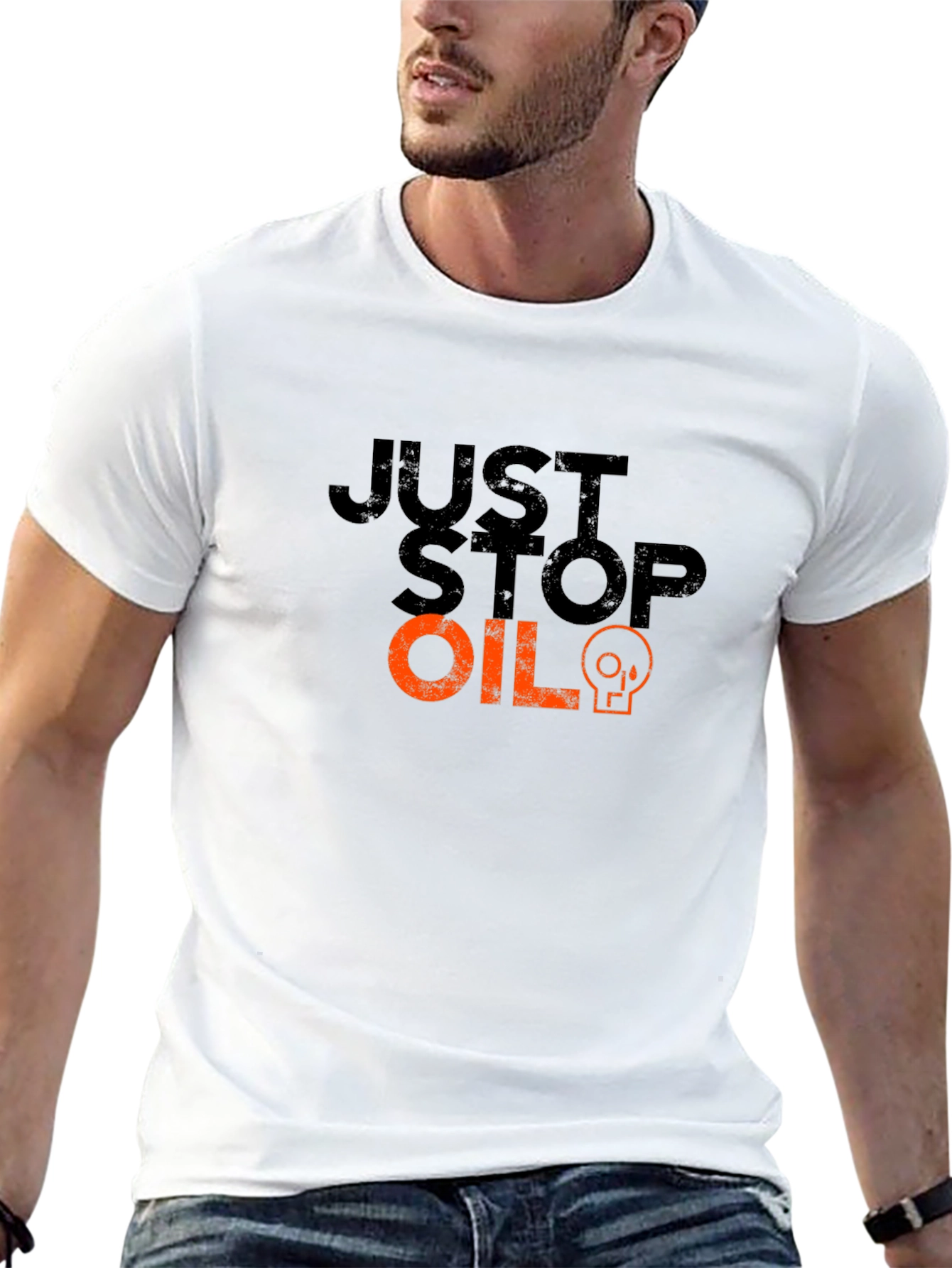 Just Stop Oil Graphic Tee - Eco Activism Shirt