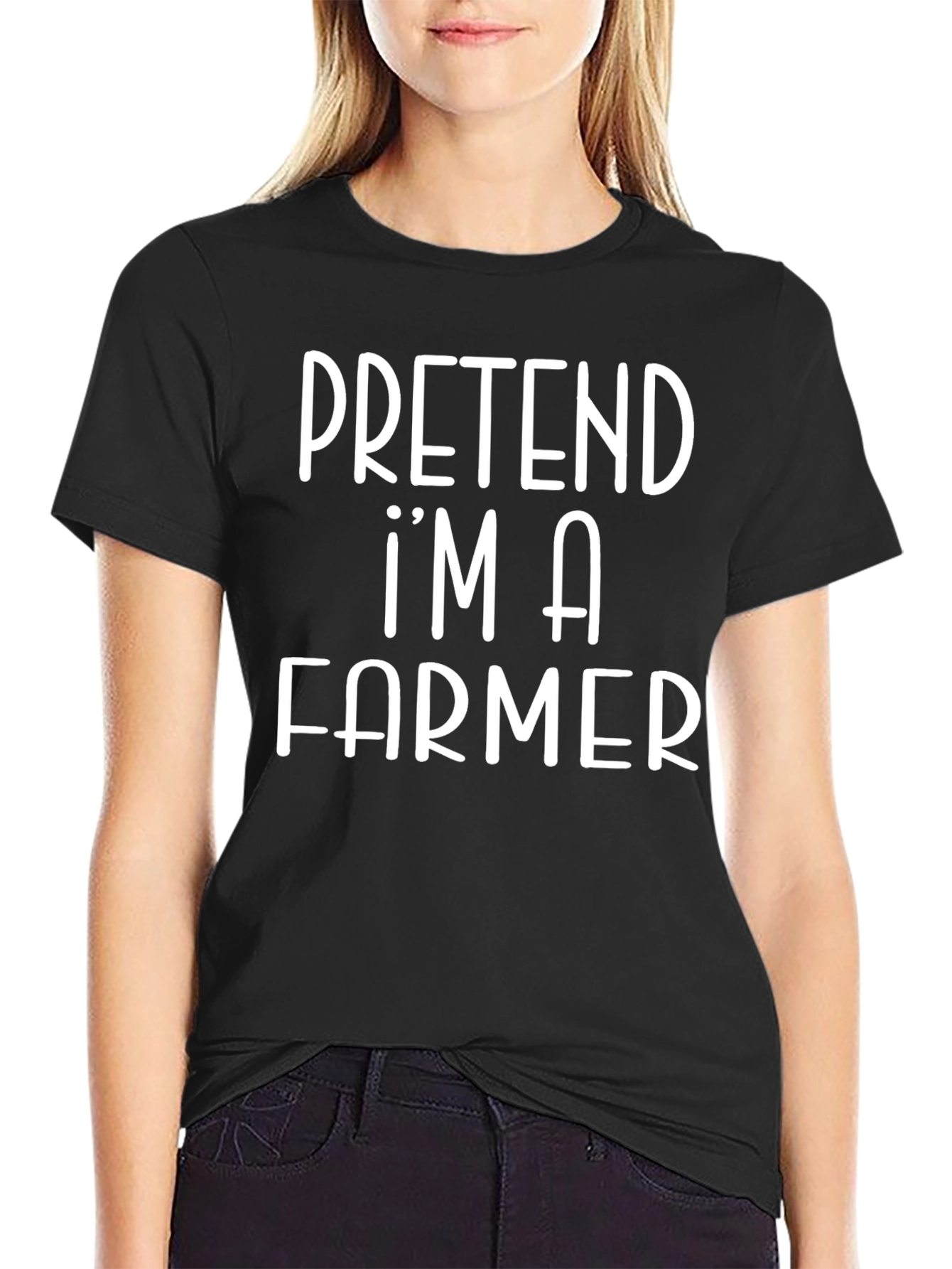 Pretend Im A Farmer T-Shirt Funny Costume Tee