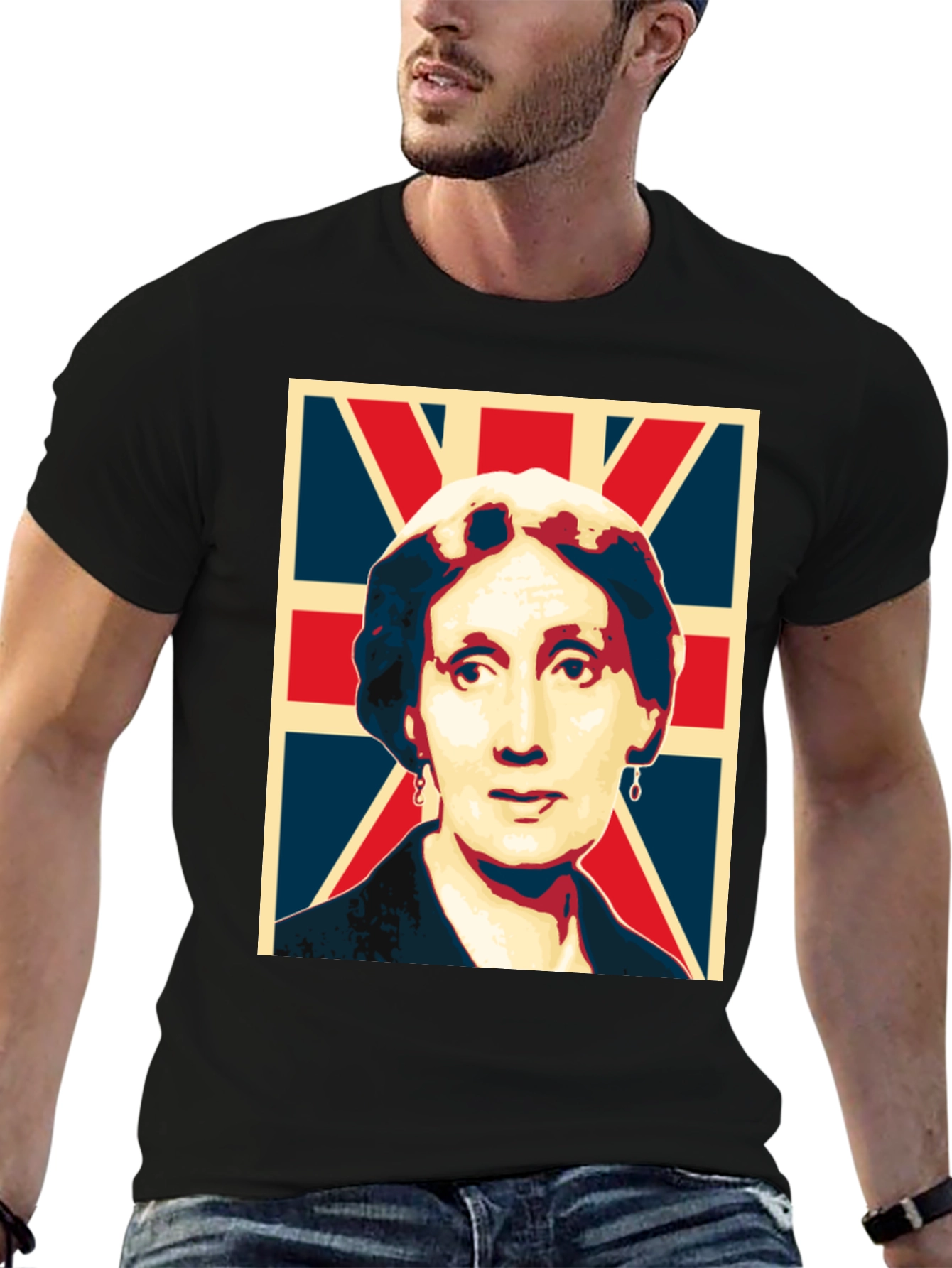 UK Flag Portrait Graphic Tee