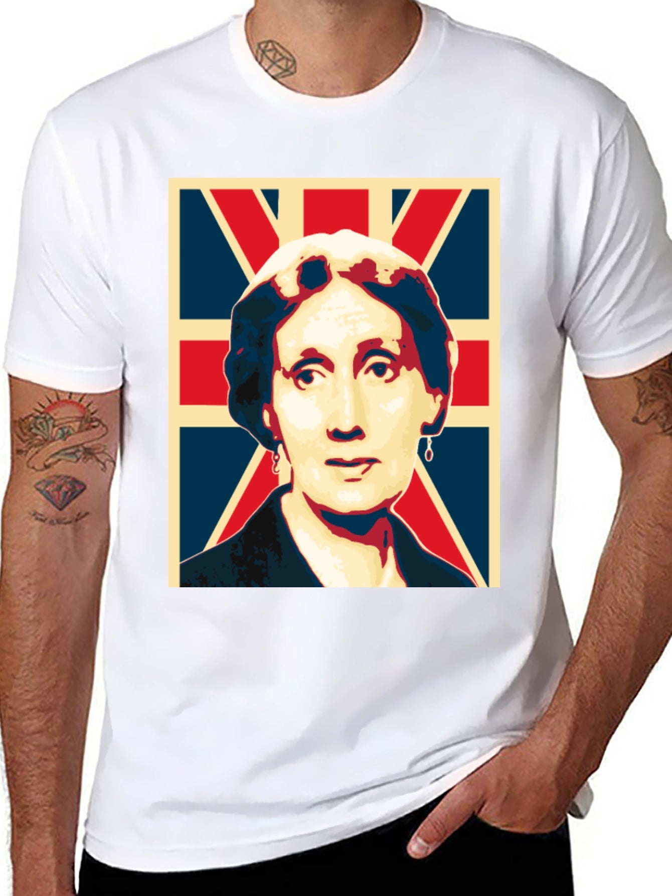 UK Flag Portrait Graphic Tee