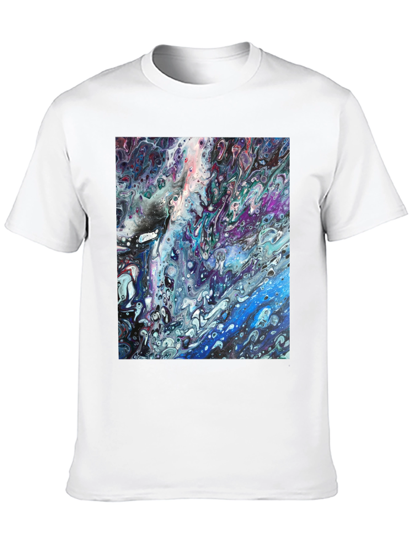 Abstract Art Graphic Tee - Modern Fluid Design
