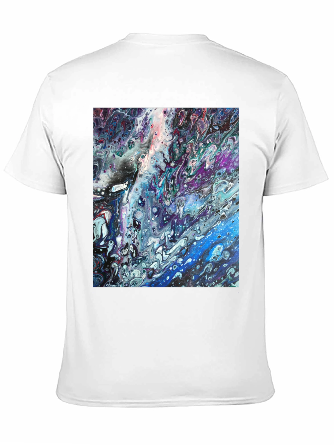 Abstract Art Graphic Tee - Modern Fluid Design