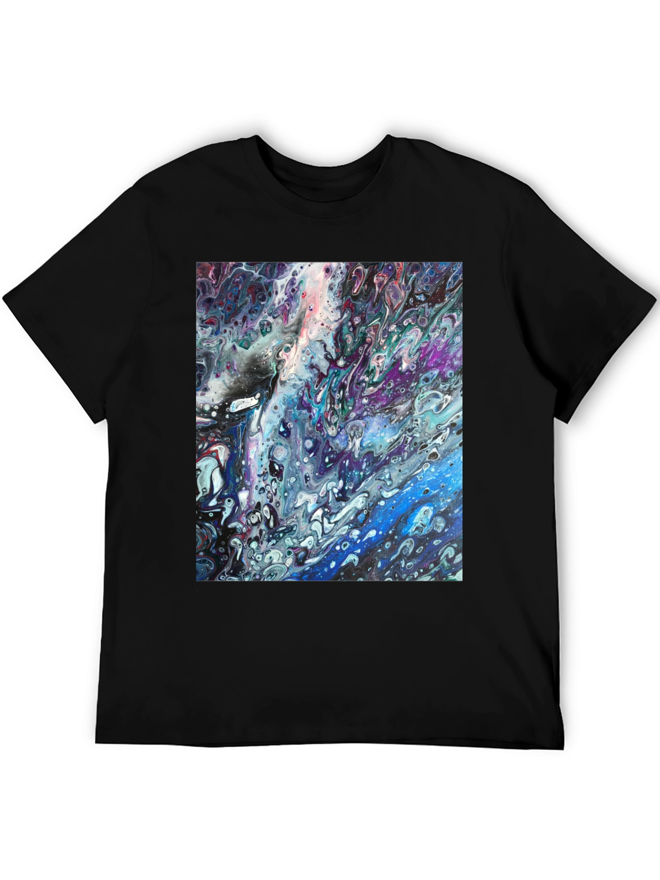 Abstract Art Graphic Tee - Modern Fluid Design