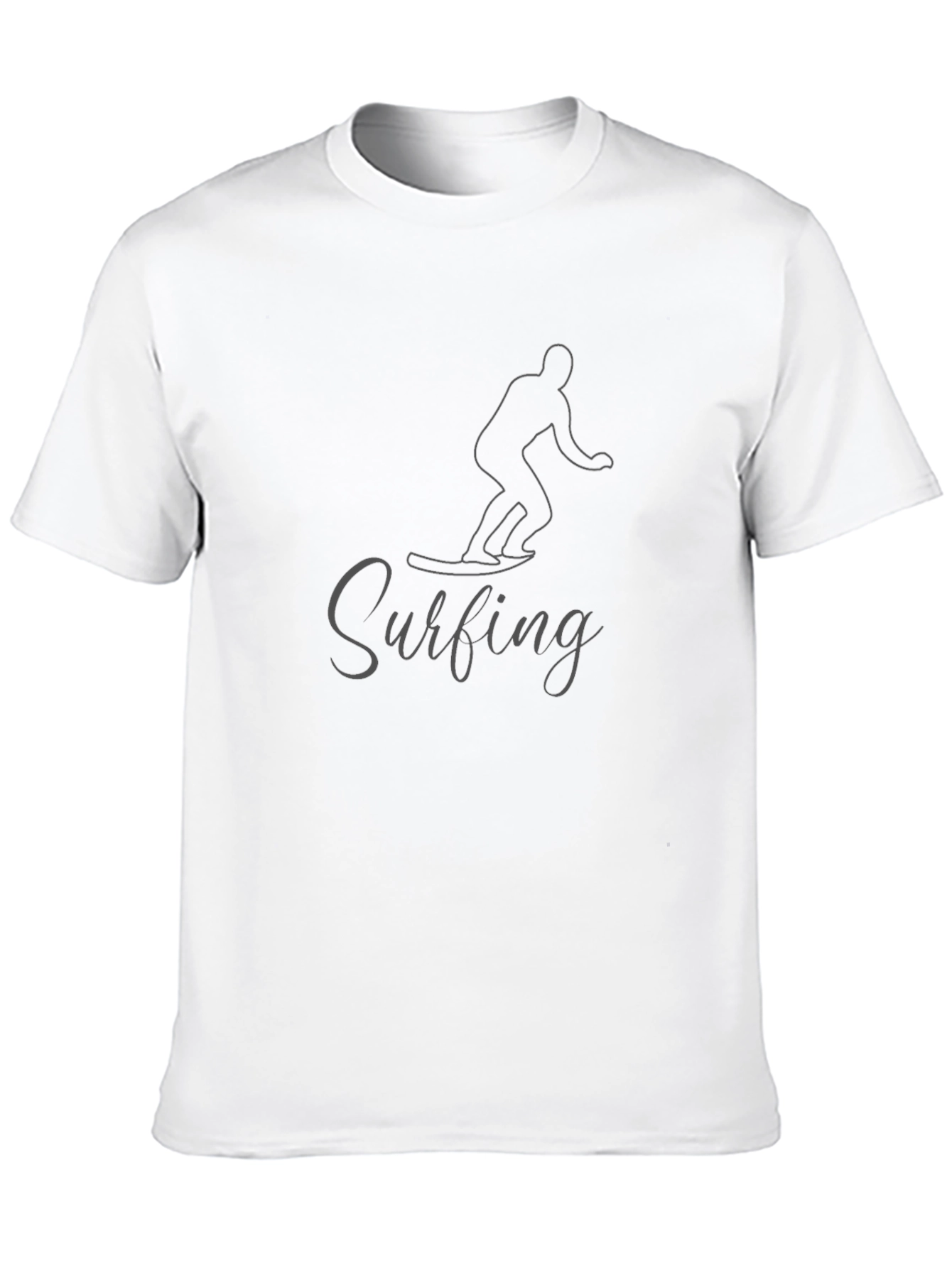 Surfing Graphic Tee - Black Short Sleeve T-Shirt