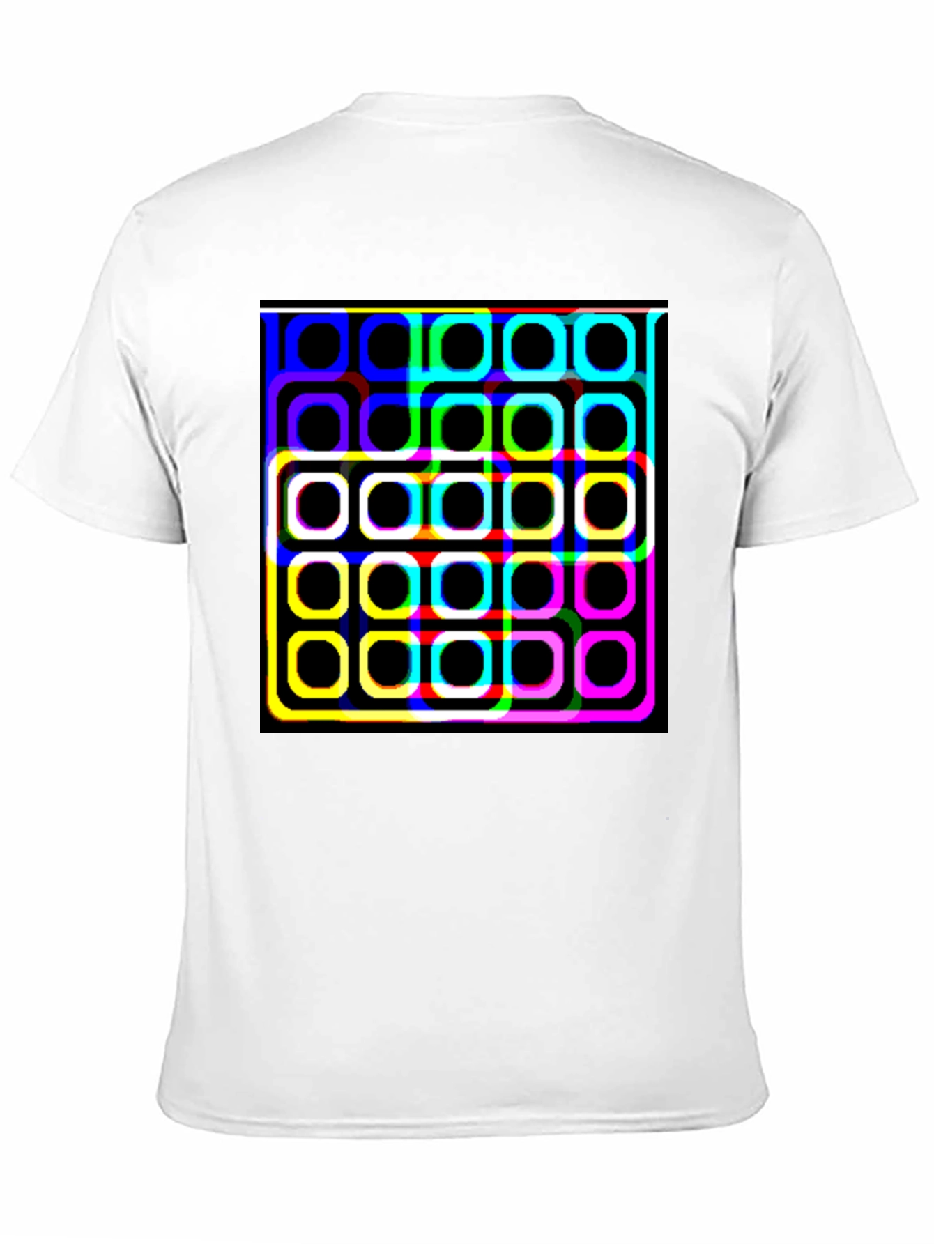 Retro Squares Black T-Shirt