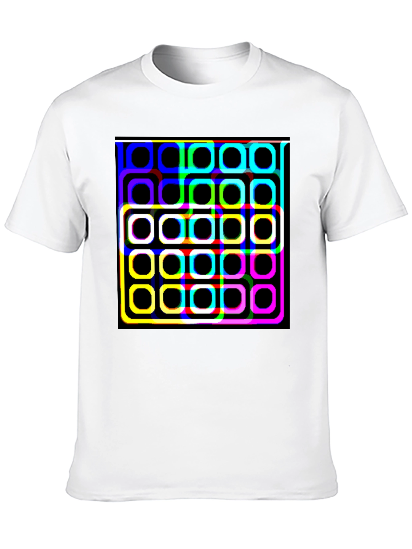 Retro Squares Black T-Shirt