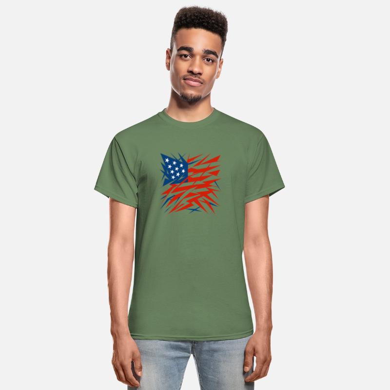 Abstract American Flag Deconstructivism Style