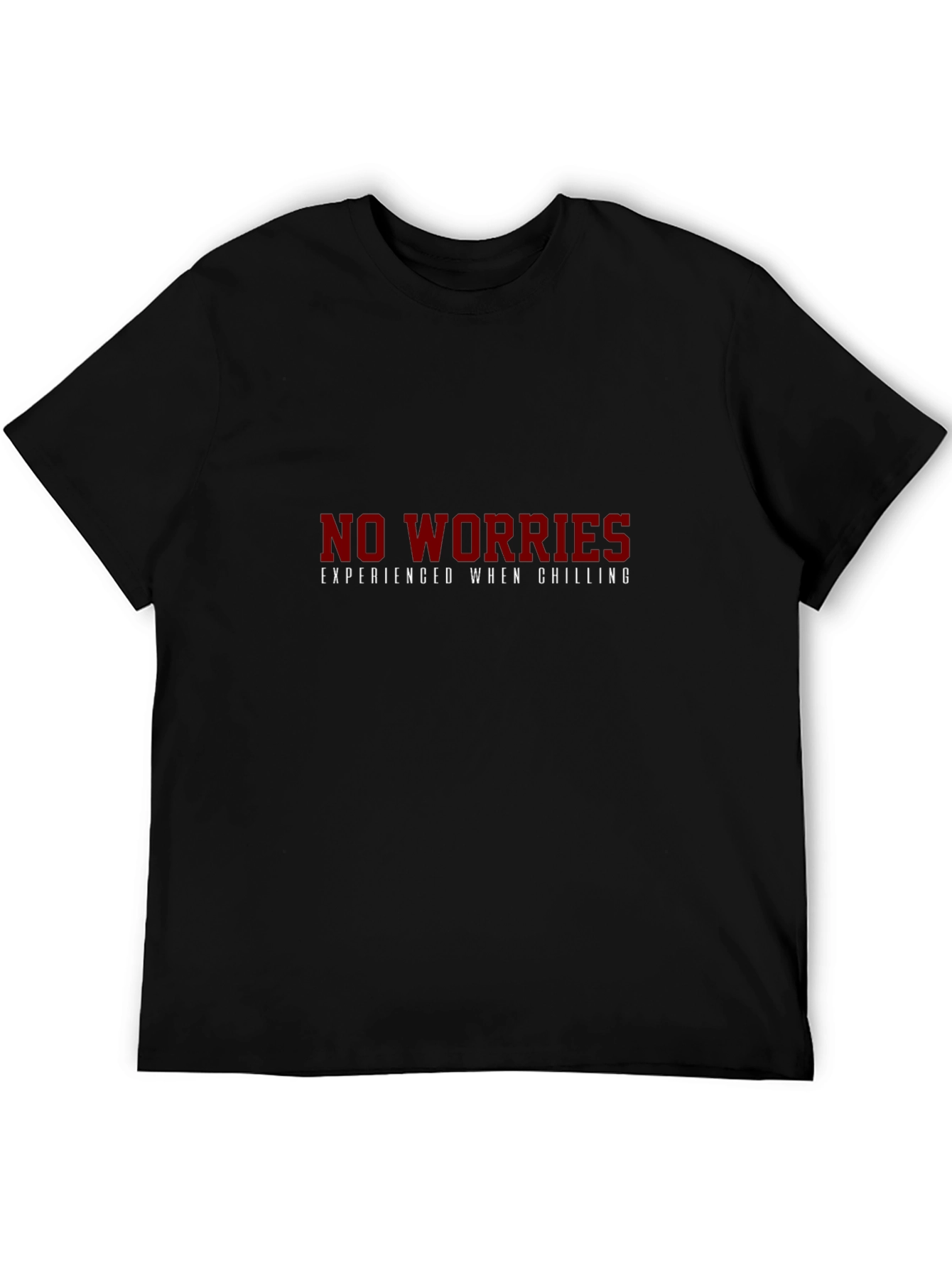 No Worries Chilling Black T-Shirt