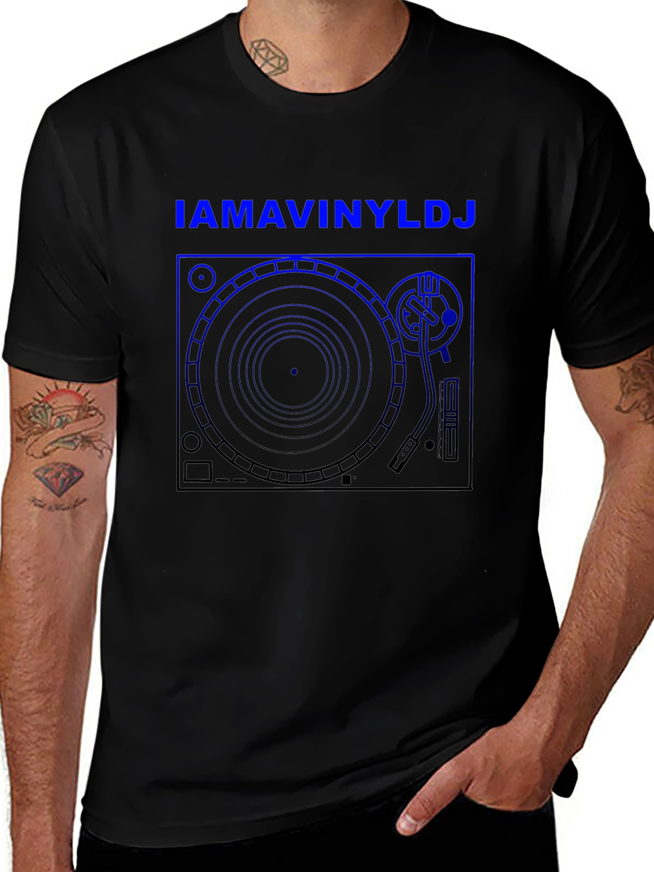 IAMAVINYLDJ T-Shirt - DJ Turntable Graphic Tee