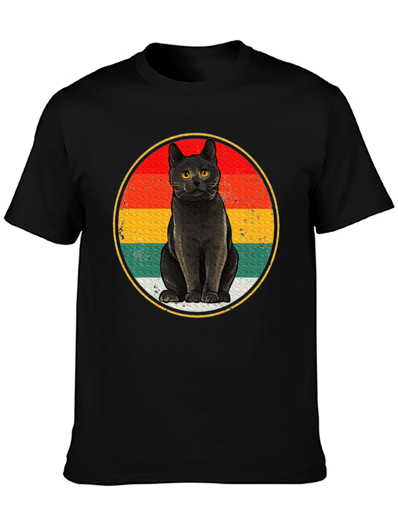 Retro Black Cat T-Shirt