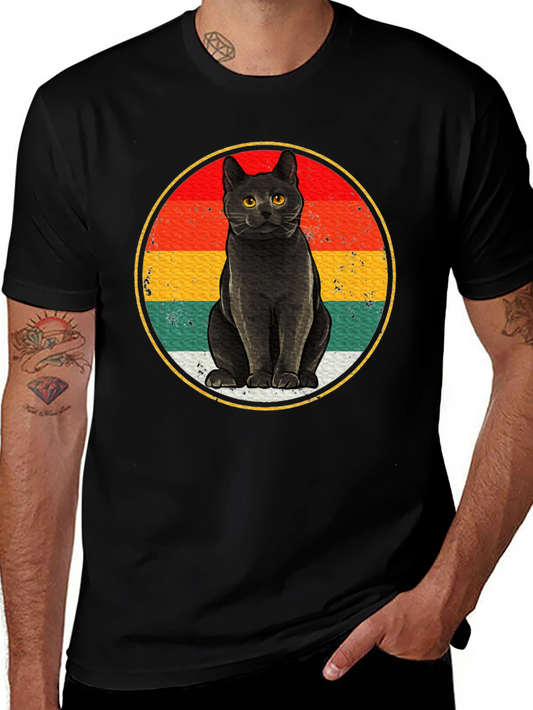Retro Black Cat T-Shirt