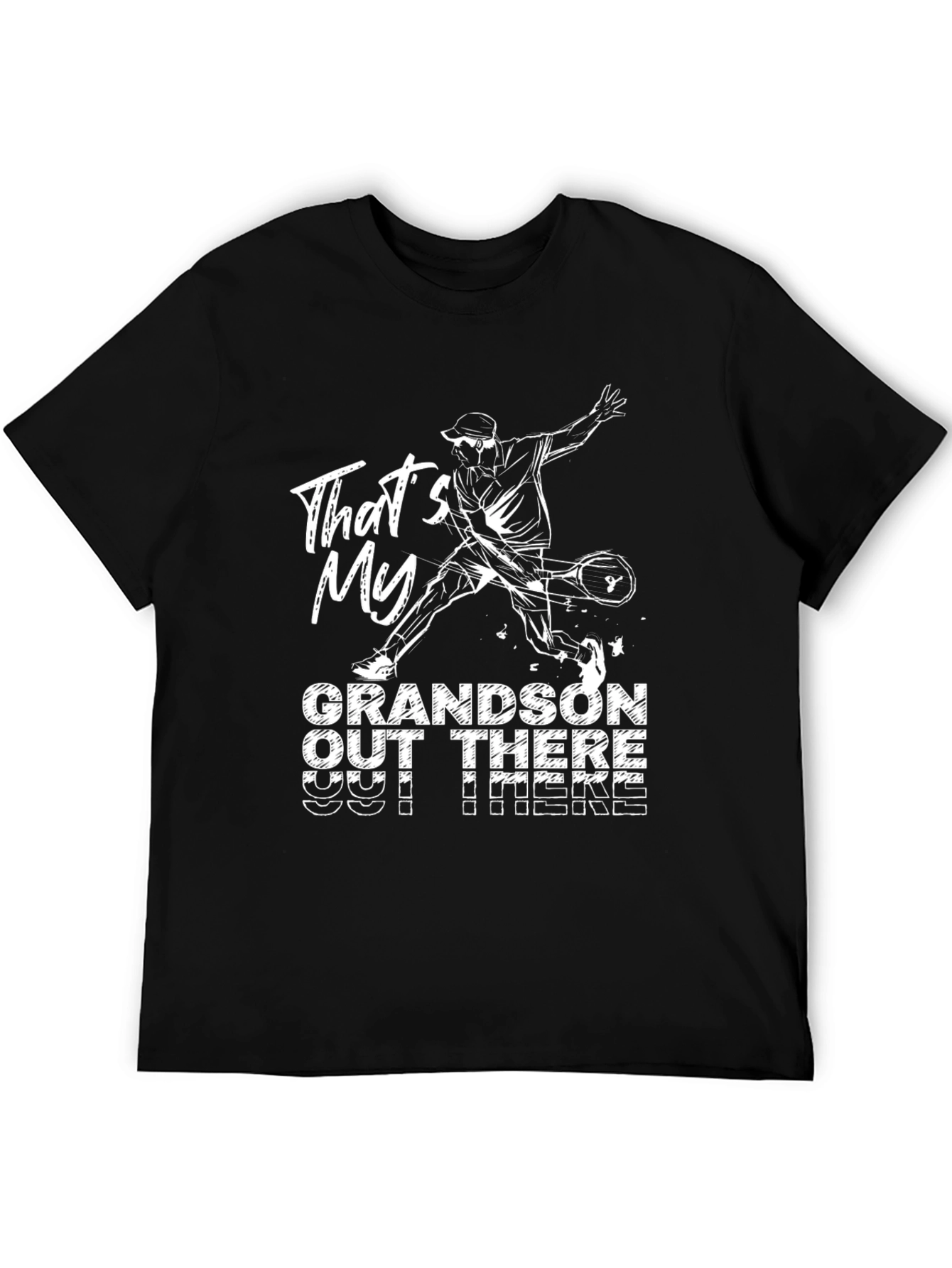 Thats My Grandson Out There Black Tee