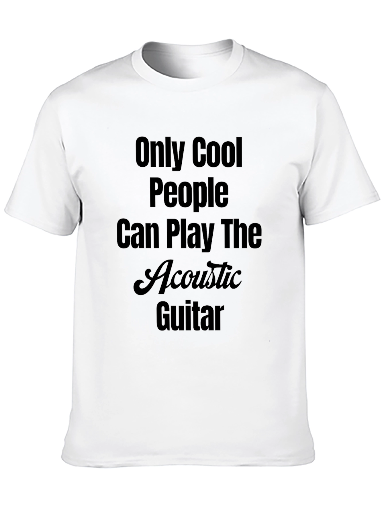 Cool People Play Acoustic Guitar Black T-Shirt