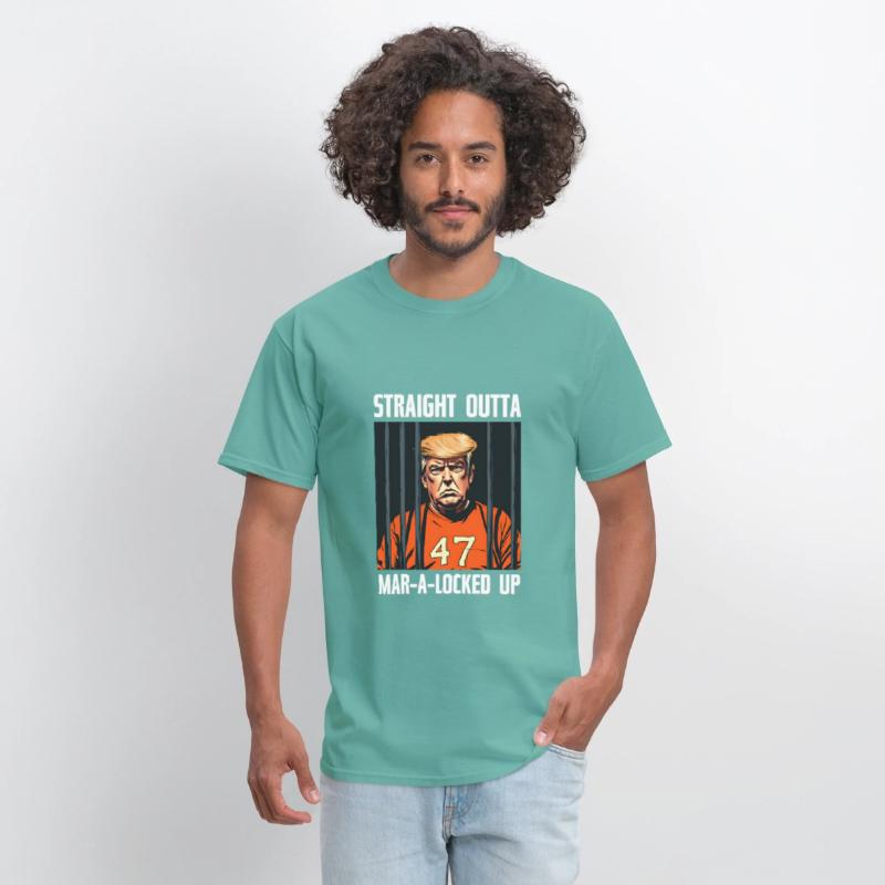 Anti-Trump Funny Straight Outta Mar-A-Locked Up