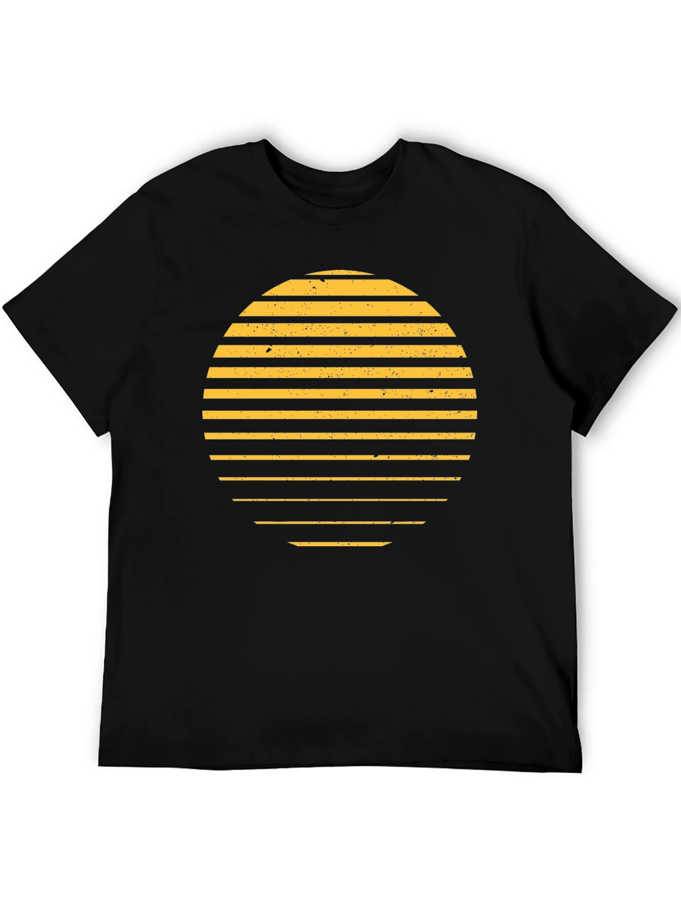 Retro Sunset Graphic T-Shirt - Stylish Black Tee