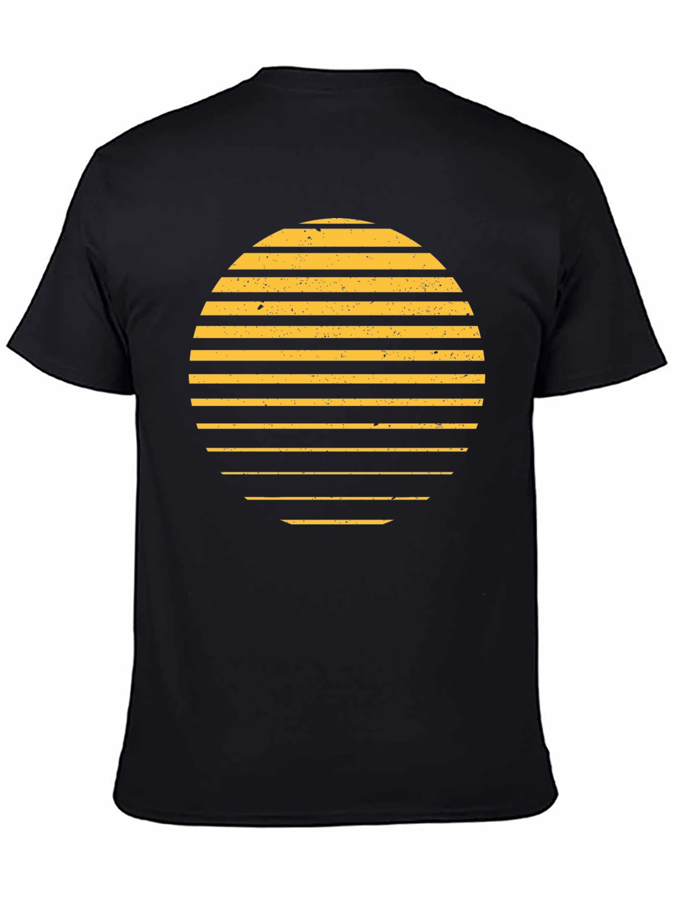Retro Sunset Graphic T-Shirt - Stylish Black Tee