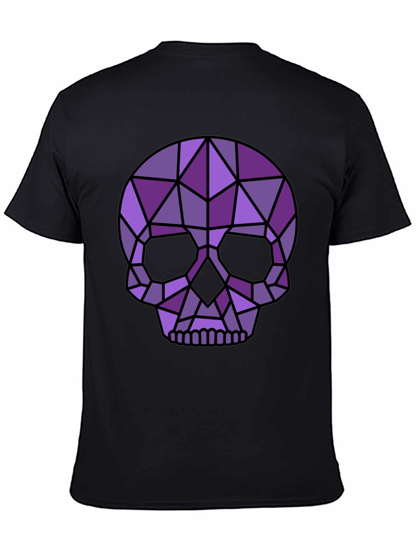 Geometric Skull Graphic Tee - Modern Edgy Style