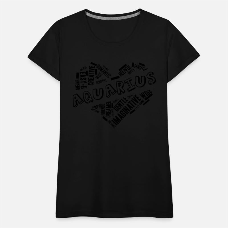 Aquarius Heart Word Cloud Doodle Astrology Zodiac