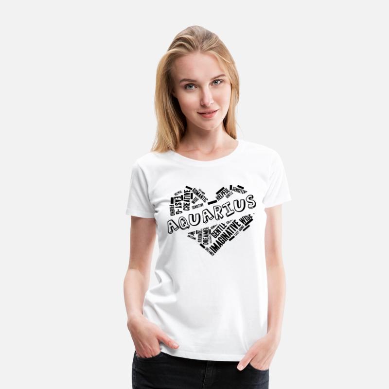 Aquarius Heart Word Cloud Doodle Astrology Zodiac