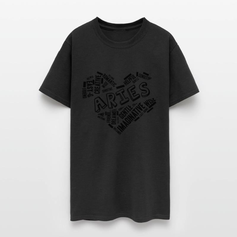 Aries Heart Word Cloud Doodle Astrology Zodiac Sta