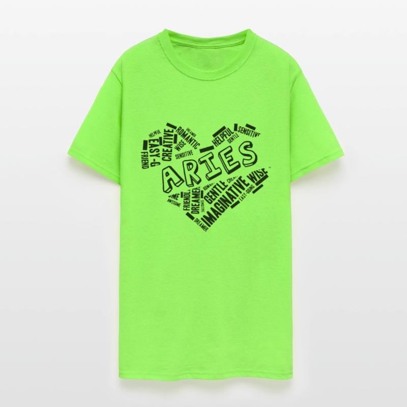 Aries Heart Word Cloud Doodle Astrology Zodiac Sta