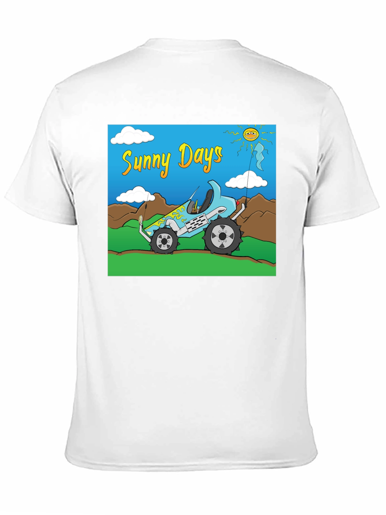 Sunny Days Cartoon Car T-Shirt