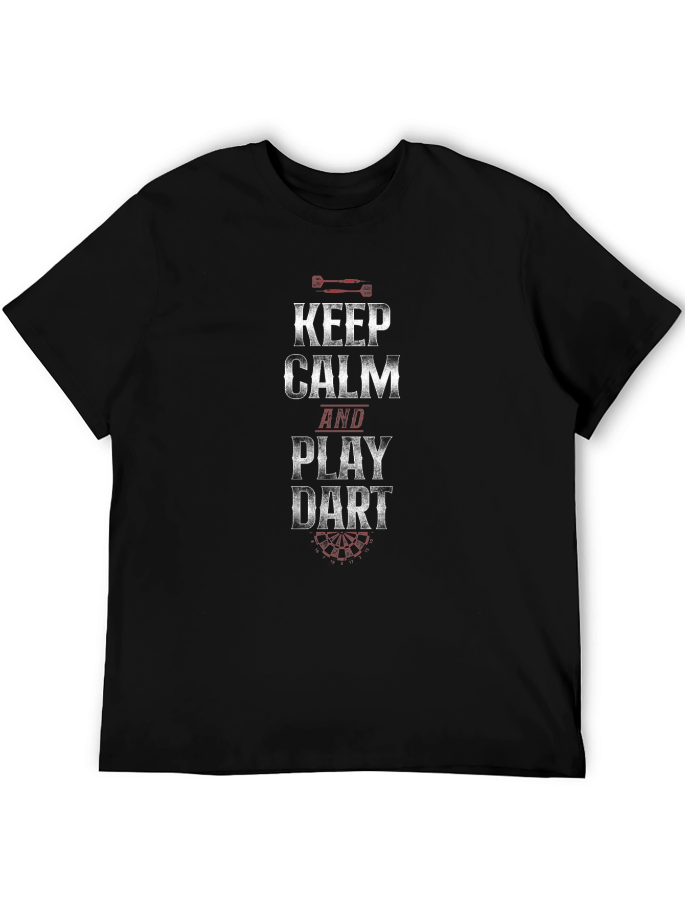 Keep Calm and Play Dart Black T-Shirt