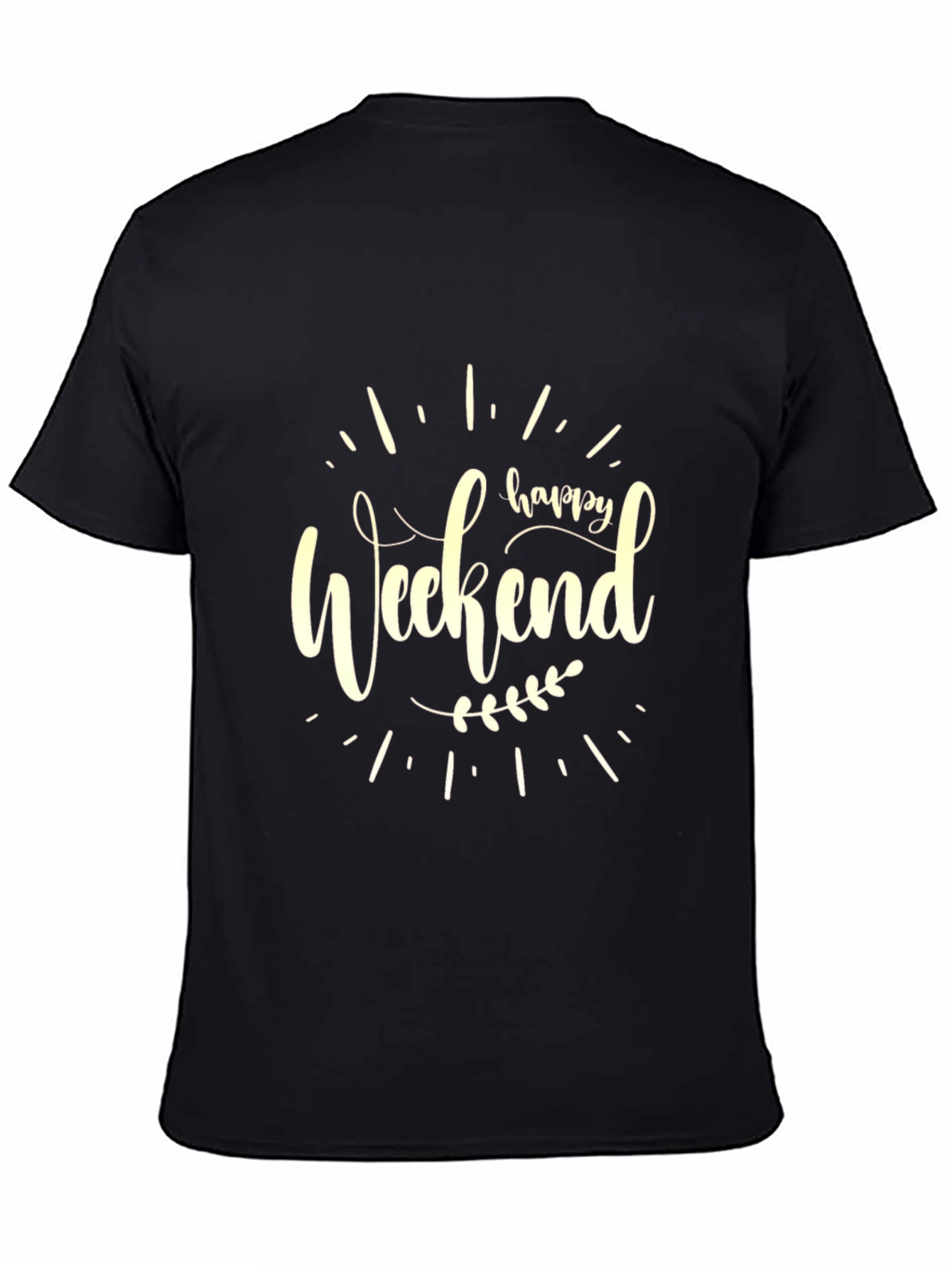 Happy Weekend Graphic Tee - Black