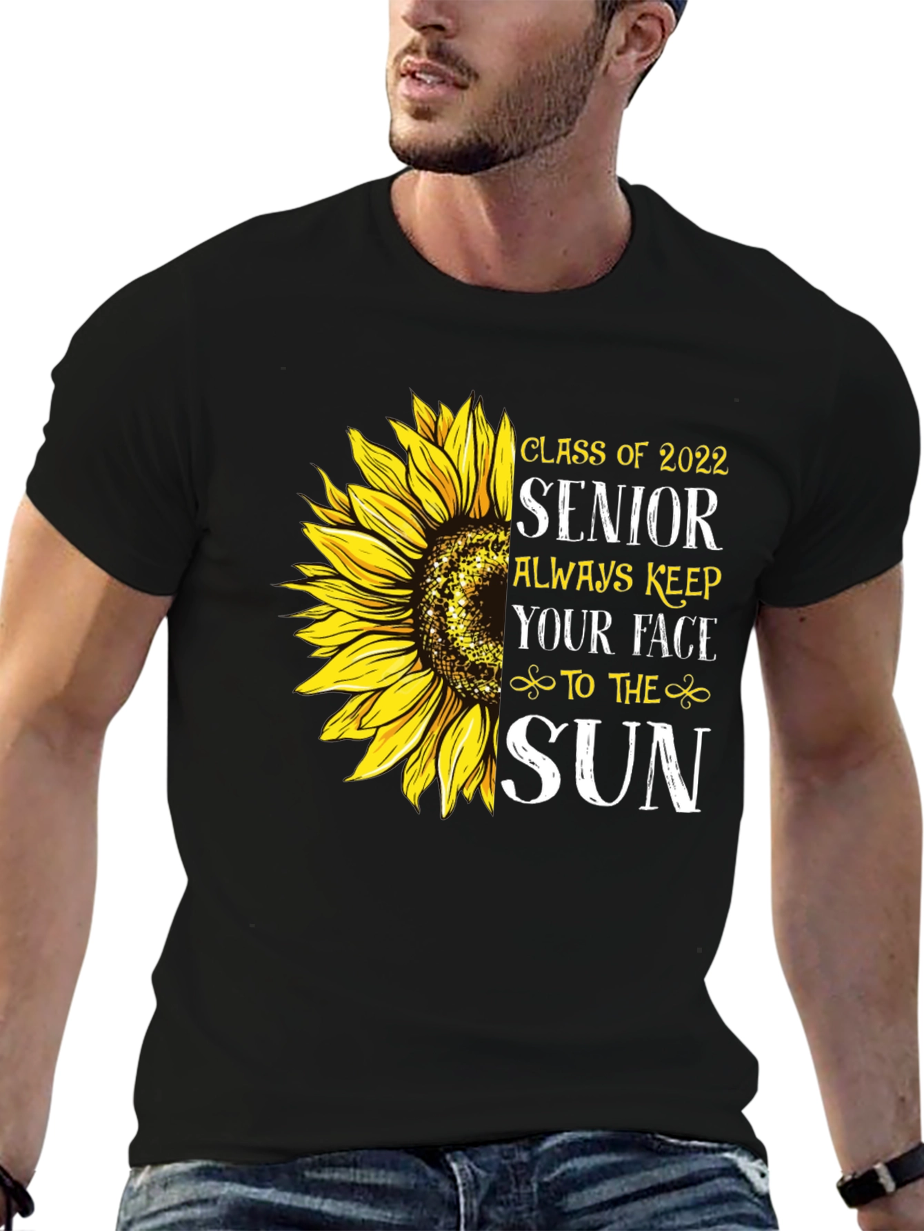 Senior 2022 Sunflower Graphic T-Shirt