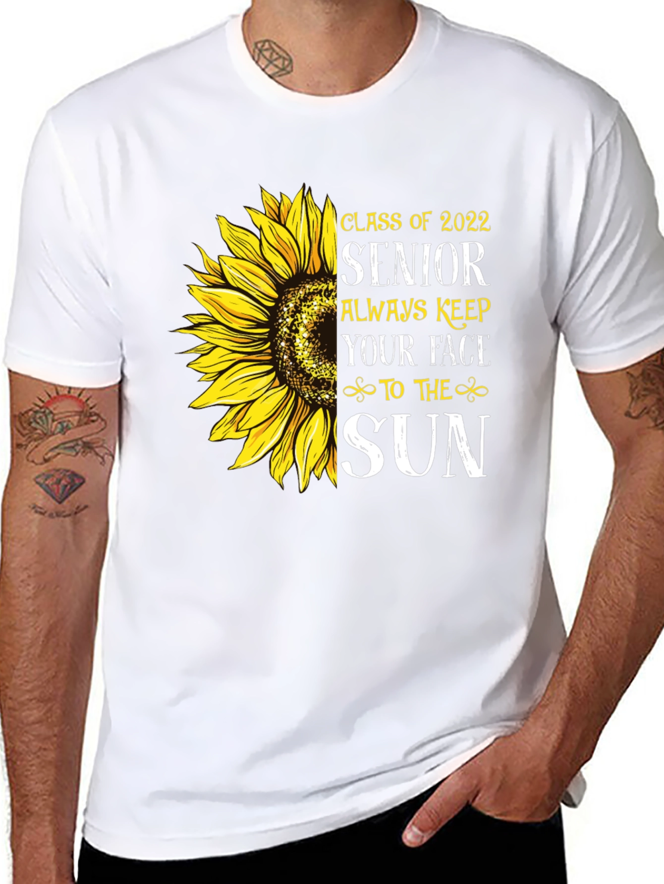 Senior 2022 Sunflower Graphic T-Shirt