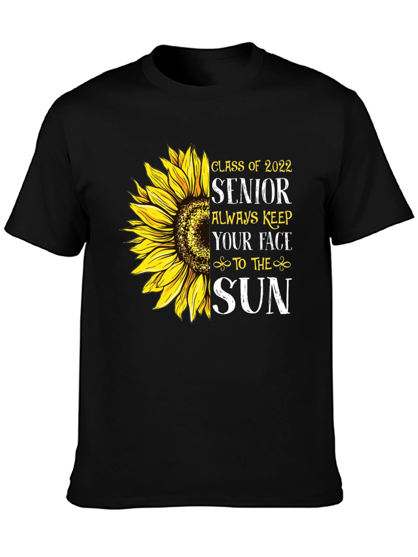 Senior 2022 Sunflower Graphic T-Shirt