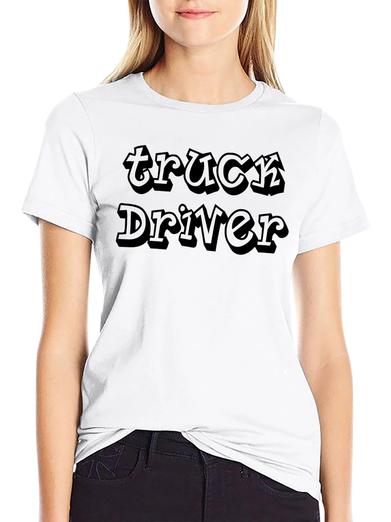 Truck Driver Graphic T-Shirt - Bold Text Design