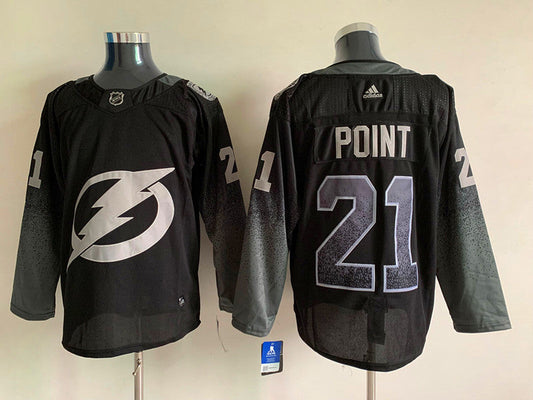 Men's Tampa Bay Lightning Brayden Point #21 Black Player Jerseys