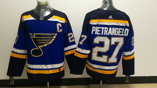 Men's St. Louis Blues Alex Pietrangelo #27 Blue Home Breakaway Player Jerseys