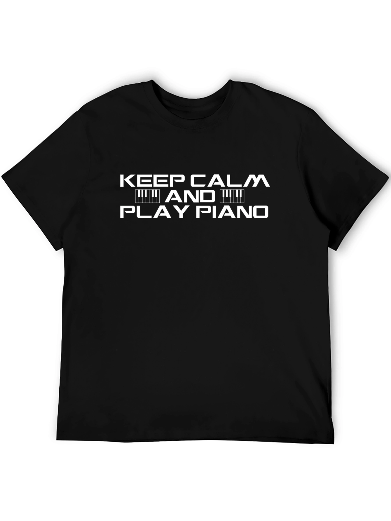 Keep Calm & Play Piano Graphic T-Shirt