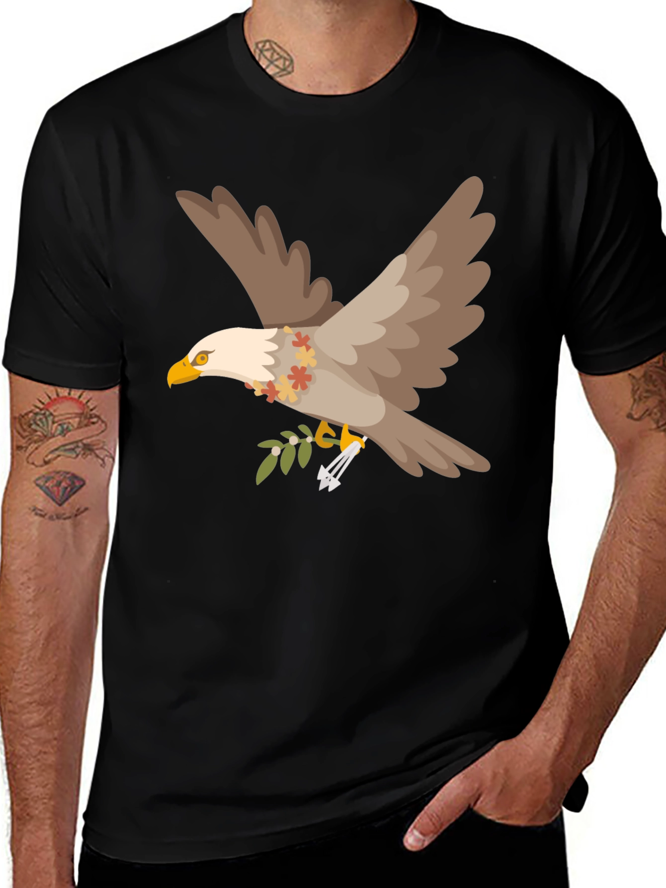 Eagle Graphic Tee - Mens Black T-Shirt