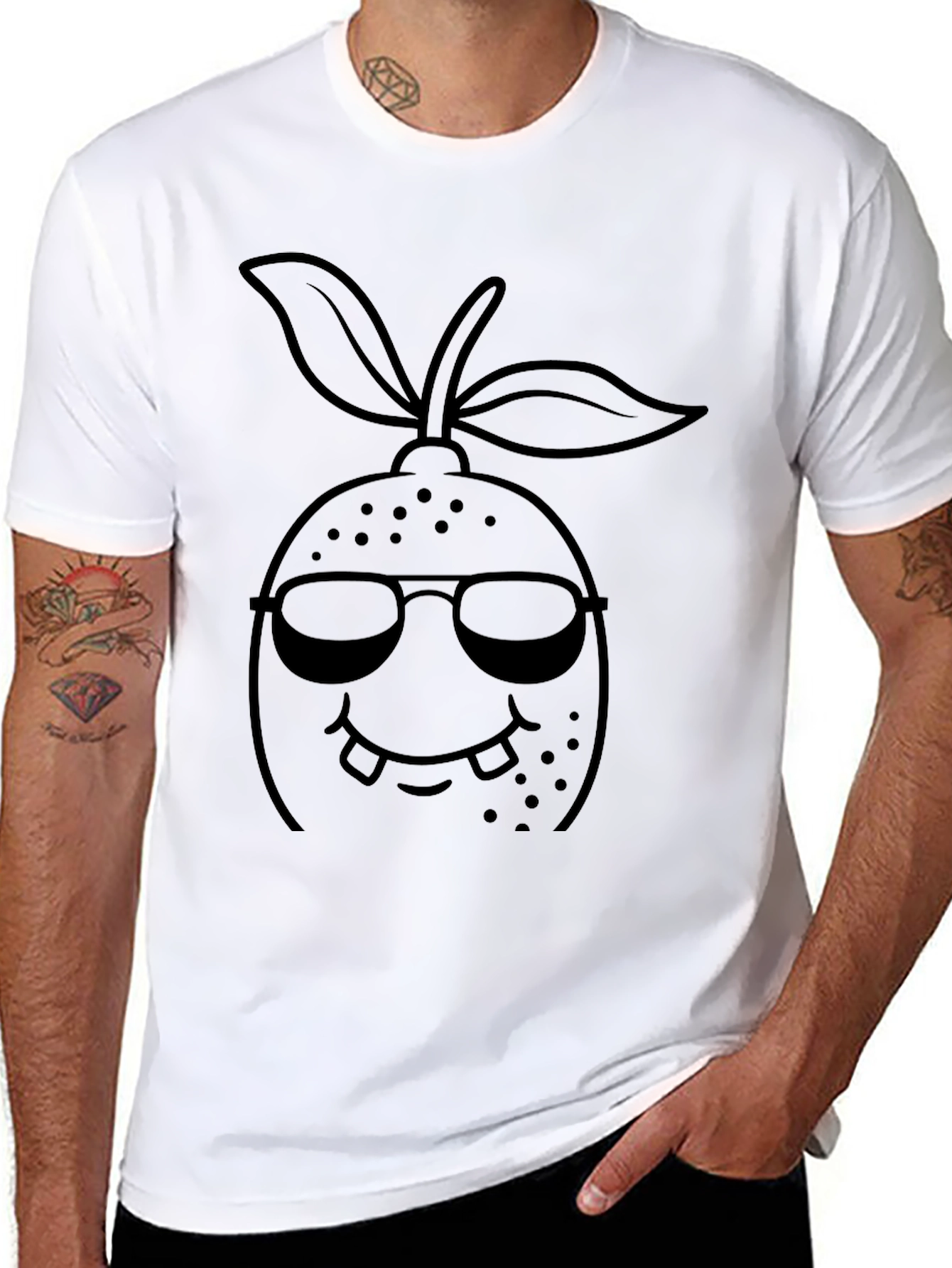 Cool Citrus Graphic Tee - Black