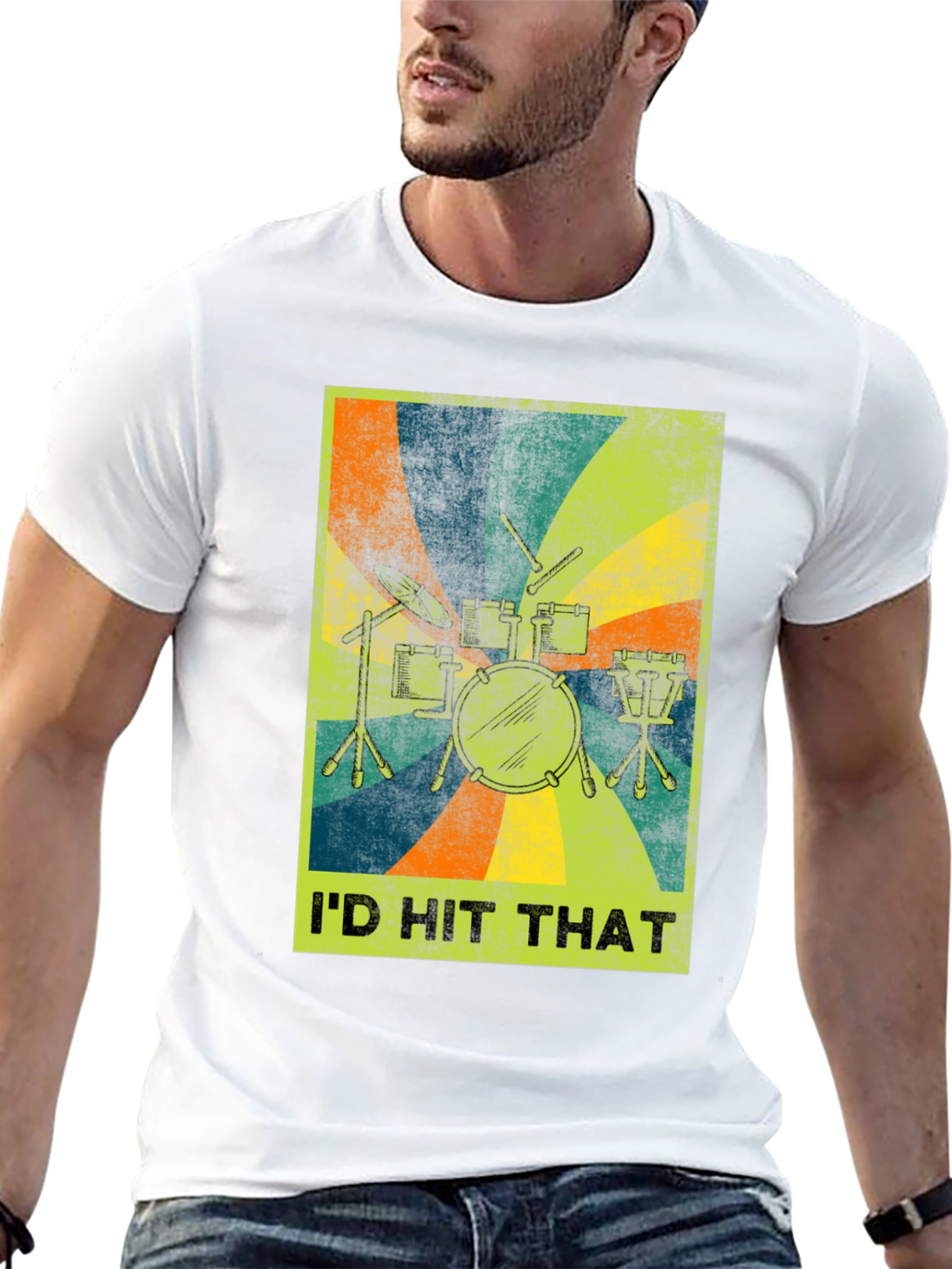 Id Hit That Drum Set Graphic Tee