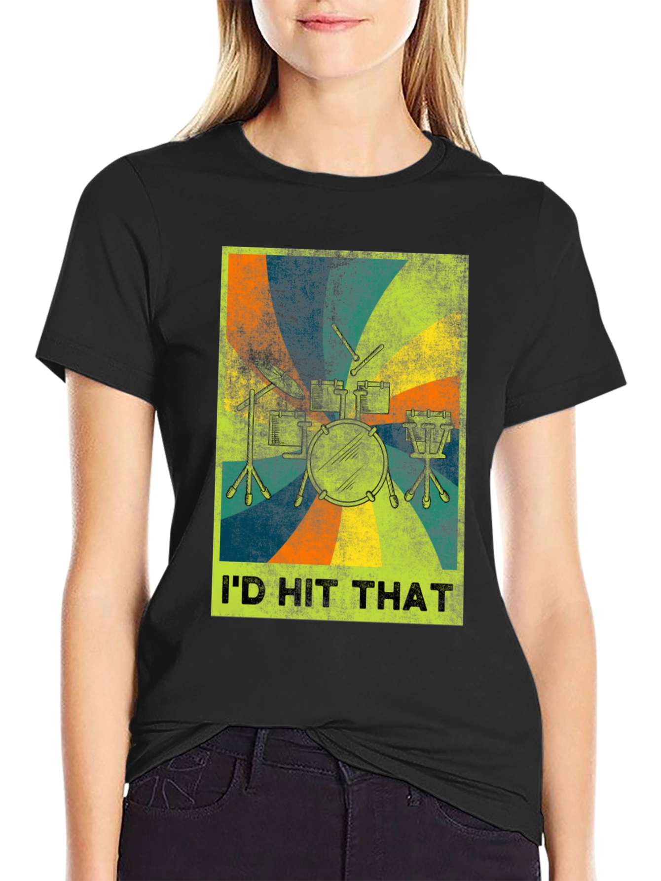 Id Hit That Drum Set Graphic Tee